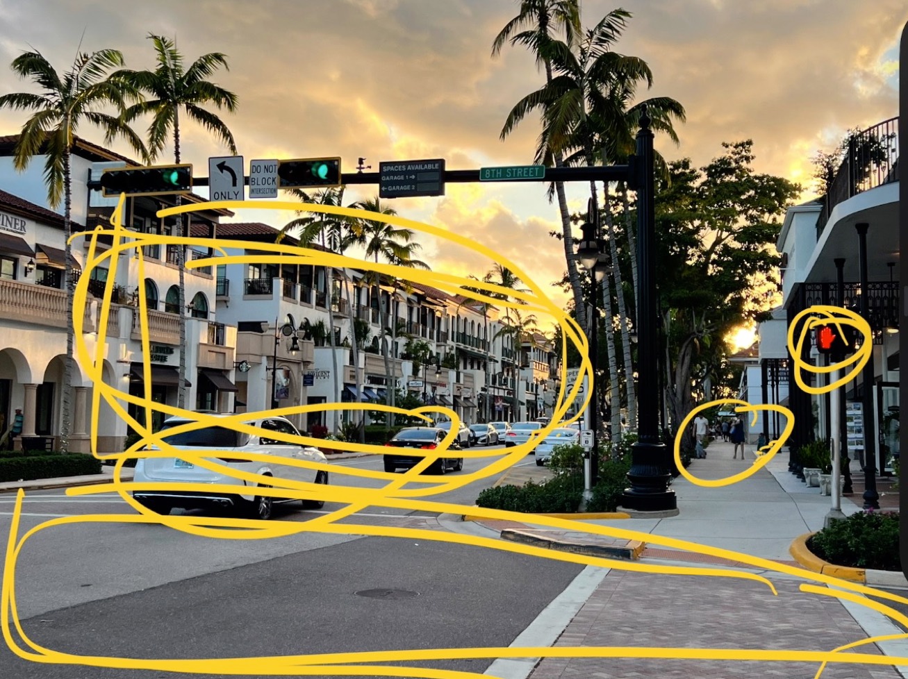 photo composition Florida streetscape